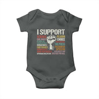 I Support Progressive Liberal Human Rights Baby Onesie Vintage Hand Fist