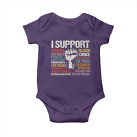 I Support Progressive Liberal Human Rights Baby Onesie Vintage Hand Fist