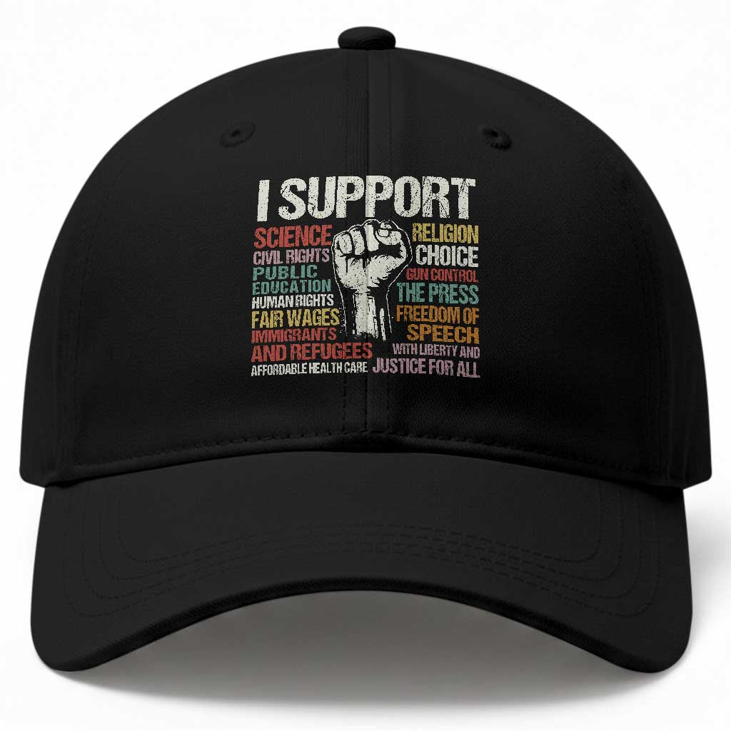I Support Progressive Liberal Human Rights Baseball Cap Vintage Hand Fist