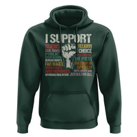 I Support Progressive Liberal Human Rights Hoodie Vintage Hand Fist