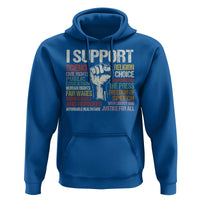 I Support Progressive Liberal Human Rights Hoodie Vintage Hand Fist
