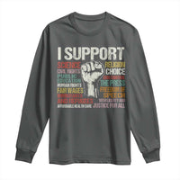 I Support Progressive Liberal Human Rights Long Sleeve Shirt Vintage Hand Fist