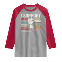 I Support Progressive Liberal Human Rights Raglan Shirt Vintage Hand Fist