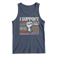 I Support Progressive Liberal Human Rights Tank Top Vintage Hand Fist