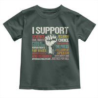 I Support Progressive Liberal Human Rights Toddler T Shirt Vintage Hand Fist