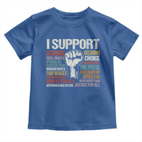 I Support Progressive Liberal Human Rights Toddler T Shirt Vintage Hand Fist