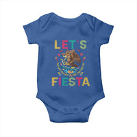 Funny Cinco De Mayo Baby Onesie Let's Fiesta Golden Eagle Mexico Flag