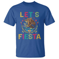Funny Cinco De Mayo T Shirt Let's Fiesta Golden Eagle Mexico Flag