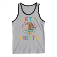 Funny Cinco De Mayo Tank Top Let's Fiesta Golden Eagle Mexico Flag