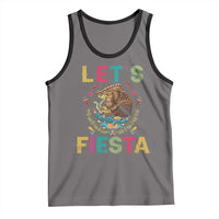 Funny Cinco De Mayo Tank Top Let's Fiesta Golden Eagle Mexico Flag