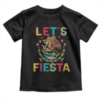 Funny Cinco De Mayo Toddler T Shirt Let's Fiesta Golden Eagle Mexico Flag