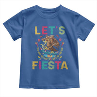 Funny Cinco De Mayo Toddler T Shirt Let's Fiesta Golden Eagle Mexico Flag