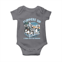 Flippers Up I Stand With The Peinguins Baby Onesie Penguins Tariff Resist