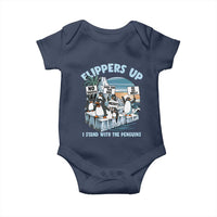 Flippers Up I Stand With The Peinguins Baby Onesie Penguins Tariff Resist