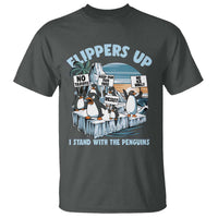 Flippers Up I Stand With The Peinguins T Shirt Penguins Tariff Resist