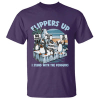 Flippers Up I Stand With The Peinguins T Shirt Penguins Tariff Resist