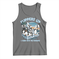 Flippers Up I Stand With The Peinguins Tank Top Penguins Tariff Resist