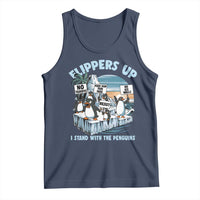 Flippers Up I Stand With The Peinguins Tank Top Penguins Tariff Resist