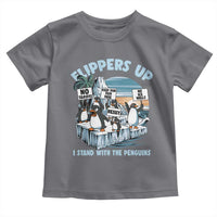 Flippers Up I Stand With The Peinguins Toddler T Shirt Penguins Tariff Resist
