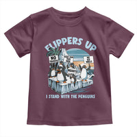 Flippers Up I Stand With The Peinguins Toddler T Shirt Penguins Tariff Resist