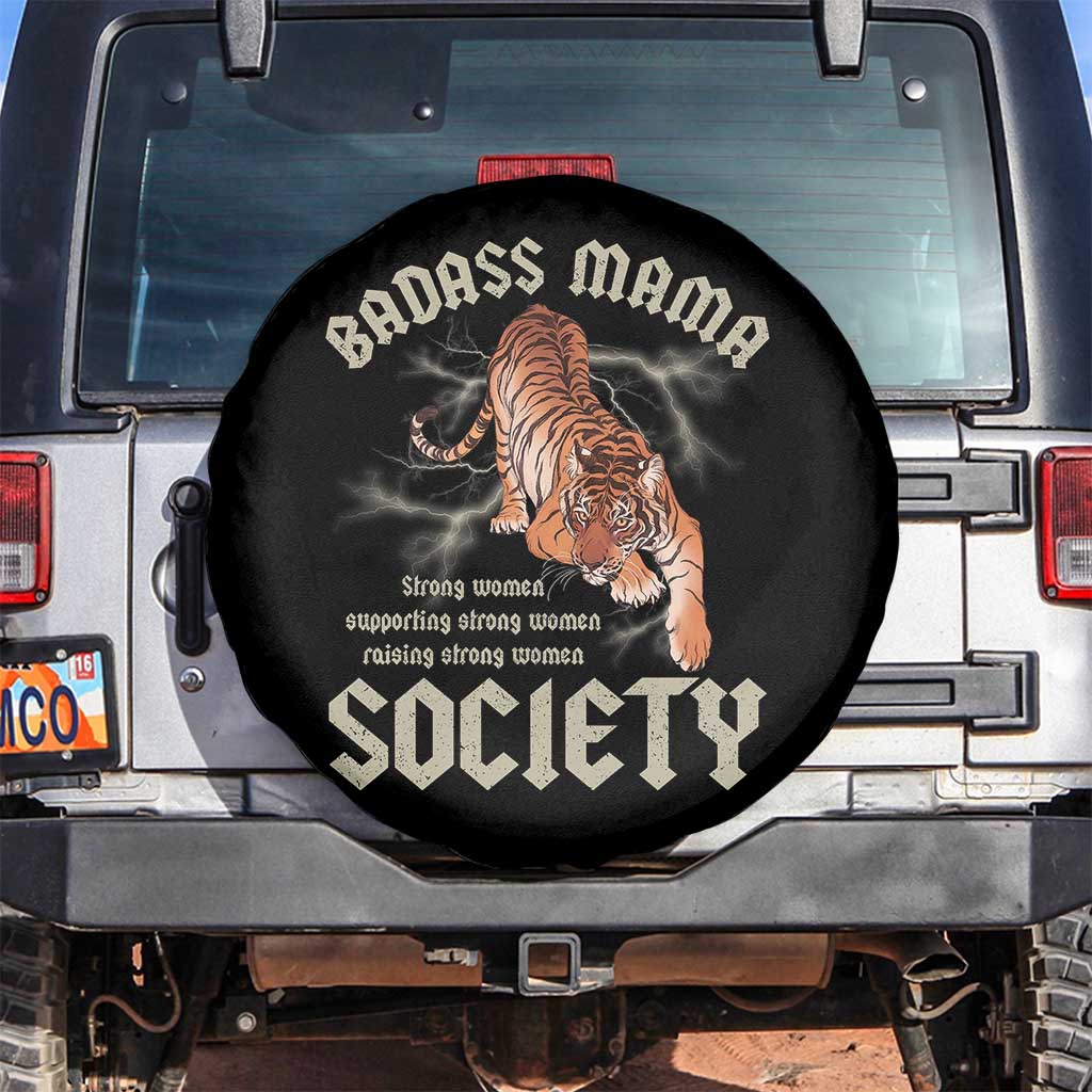 Funny Badass Mama Society Spare Tire Cover Vintage Tiger Mother's Day