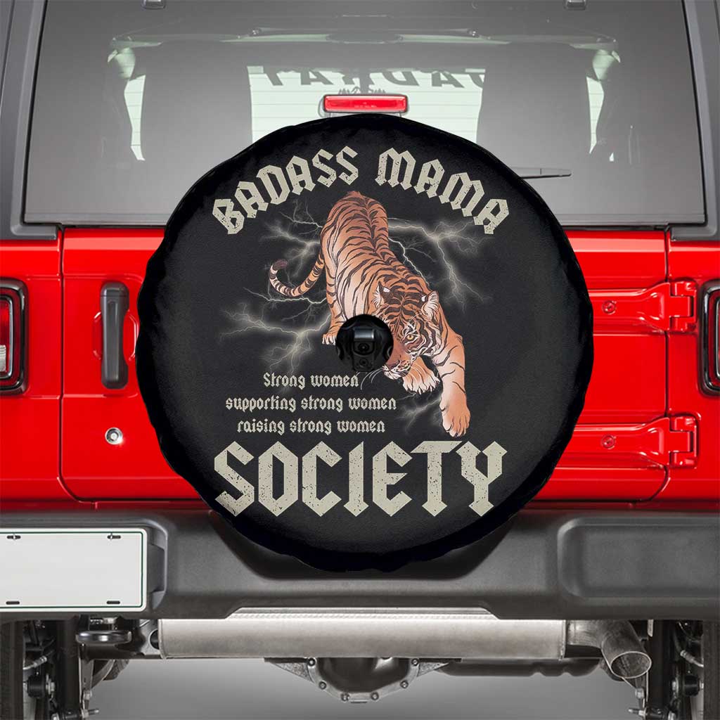Funny Badass Mama Society Spare Tire Cover Vintage Tiger Mother's Day