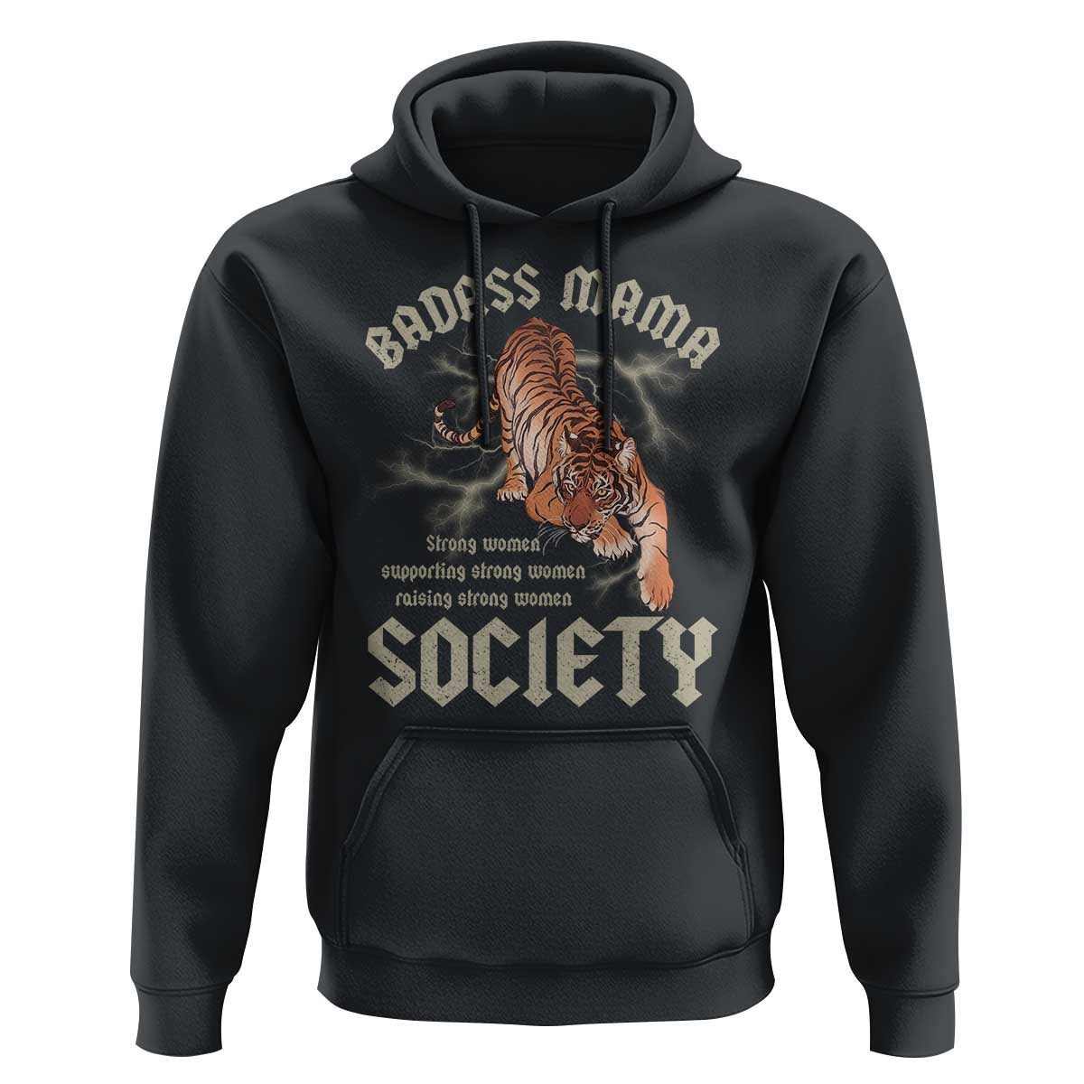 Funny Badass Mama Society Hoodie Vintage Tiger Mother's Day