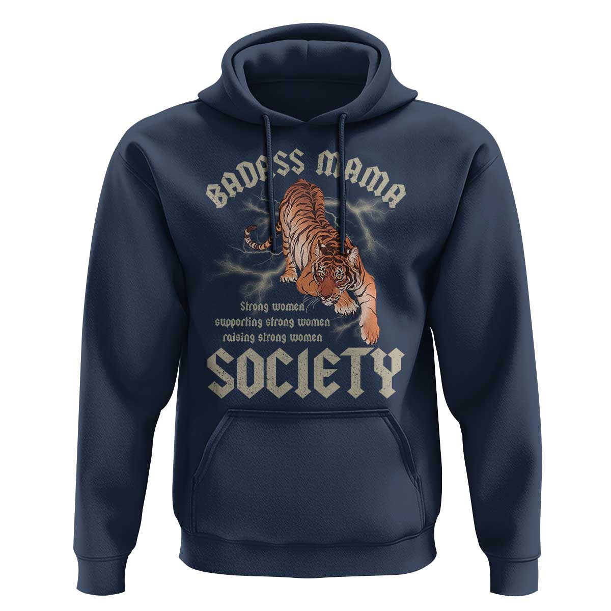 Funny Badass Mama Society Hoodie Vintage Tiger Mother's Day