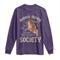 Funny Badass Mama Society Long Sleeve Shirt Vintage Tiger Mother's Day