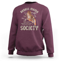 Funny Badass Mama Society Sweatshirt Vintage Tiger Mother's Day