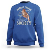 Funny Badass Mama Society Sweatshirt Vintage Tiger Mother's Day