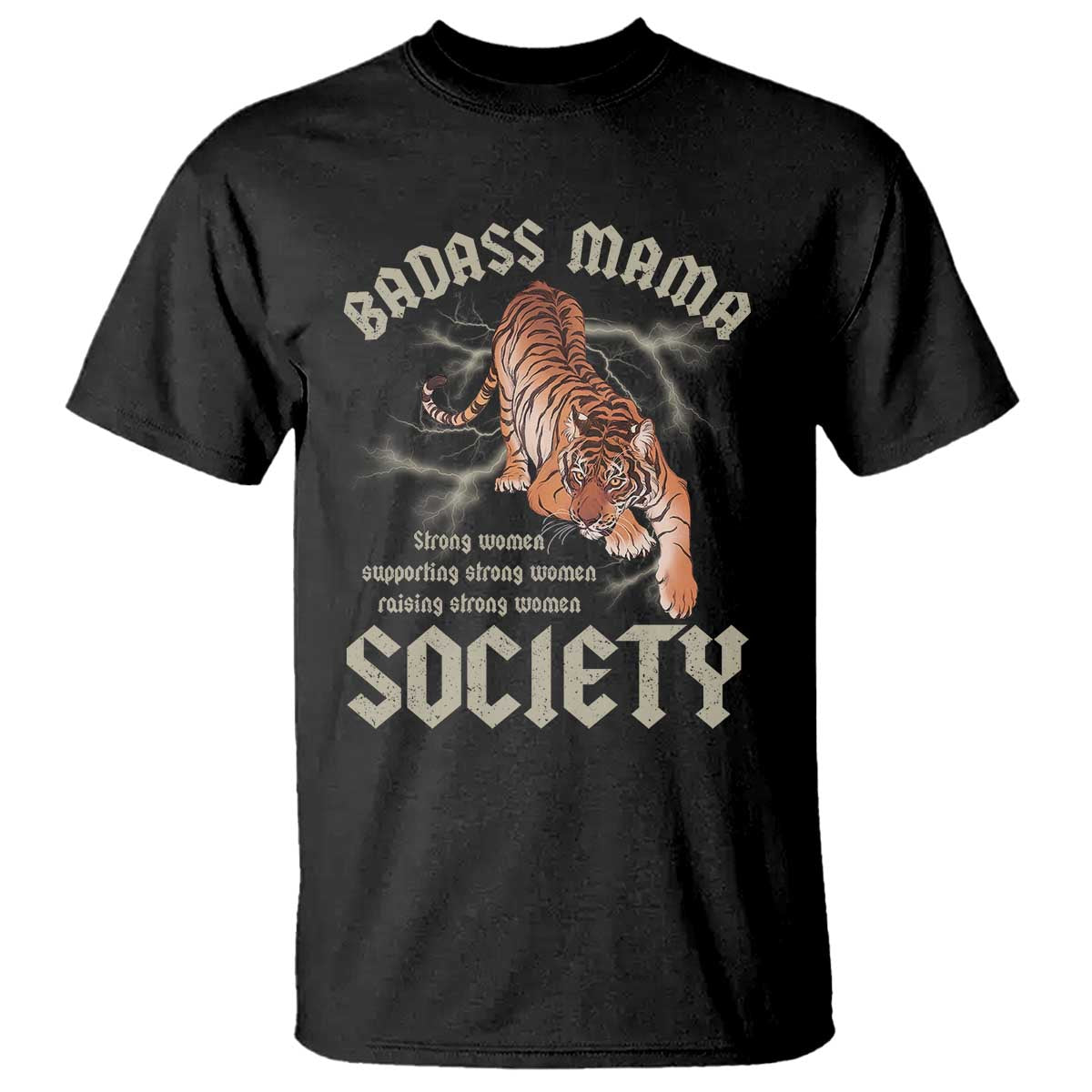 Funny Badass Mama Society T Shirt Vintage Tiger Mother's Day