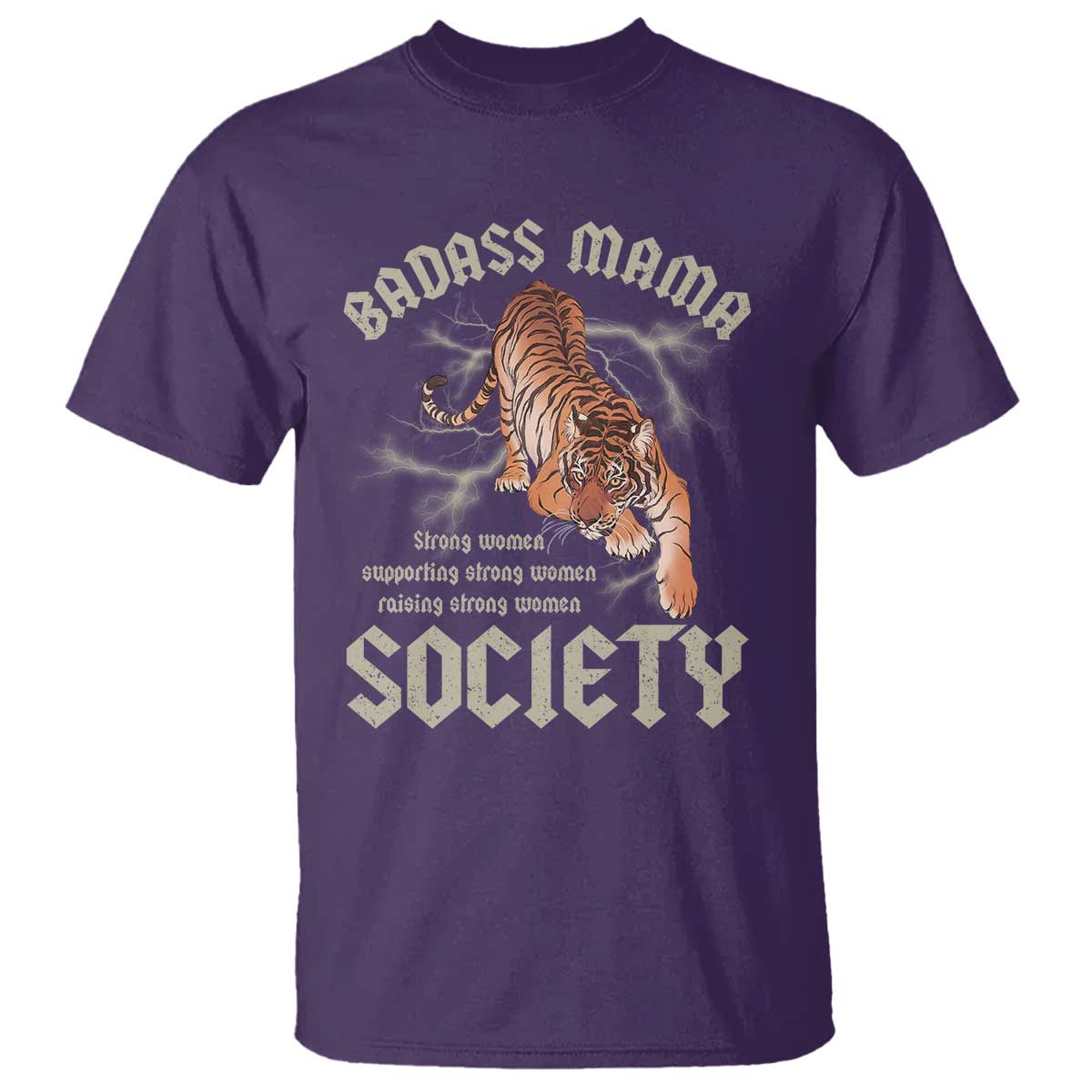 Funny Badass Mama Society T Shirt Vintage Tiger Mother's Day