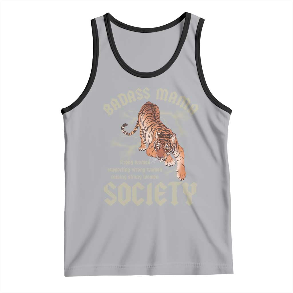 Funny Badass Mama Society Tank Top Vintage Tiger Mother's Day