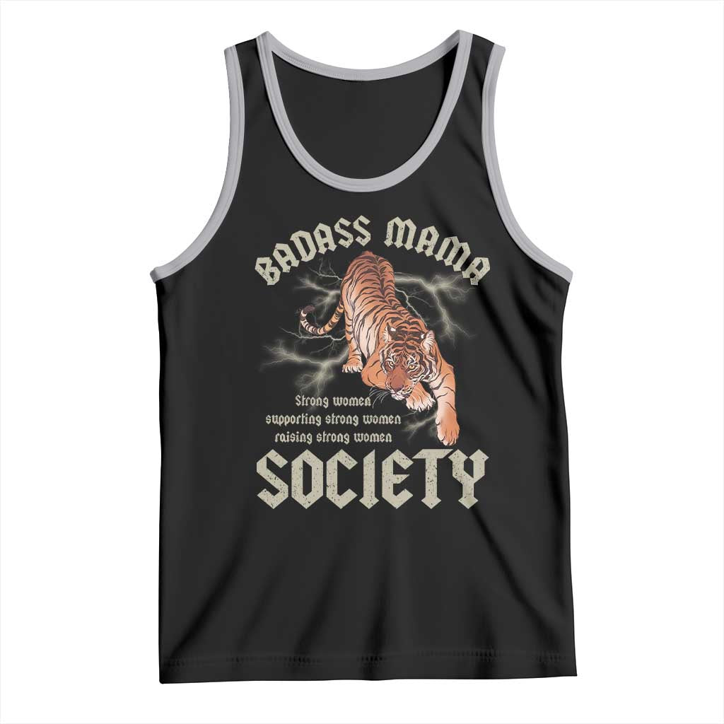 Funny Badass Mama Society Tank Top Vintage Tiger Mother's Day