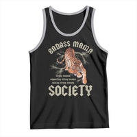 Funny Badass Mama Society Tank Top Vintage Tiger Mother's Day