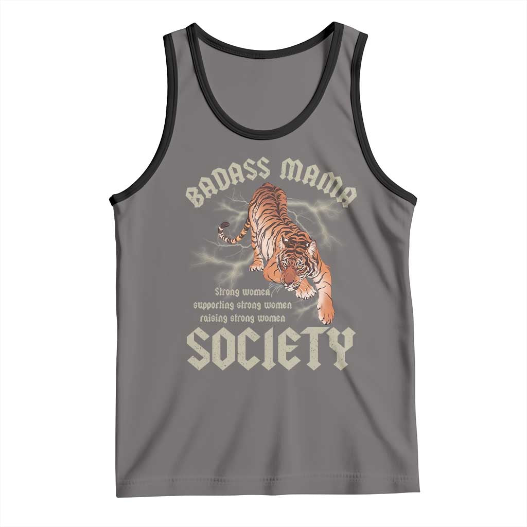 Funny Badass Mama Society Tank Top Vintage Tiger Mother's Day