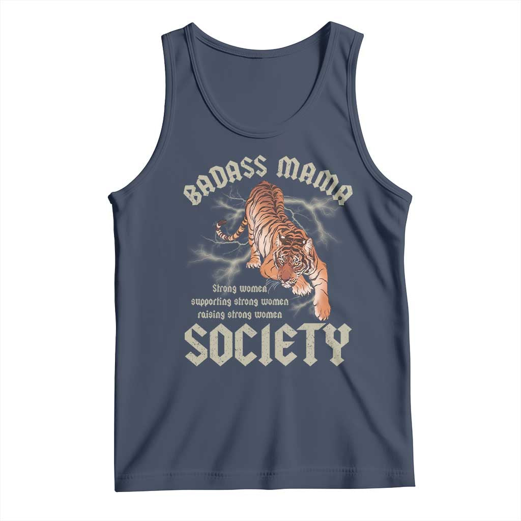 Funny Badass Mama Society Tank Top Vintage Tiger Mother's Day