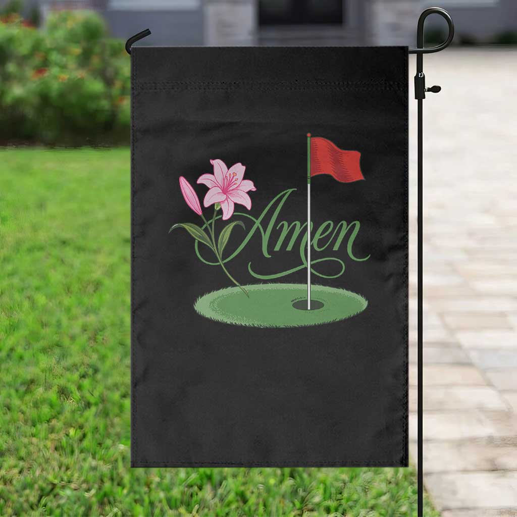 Amen Funny Golf Garden Flag Azalea Floral Augusta Georgia for Golfers