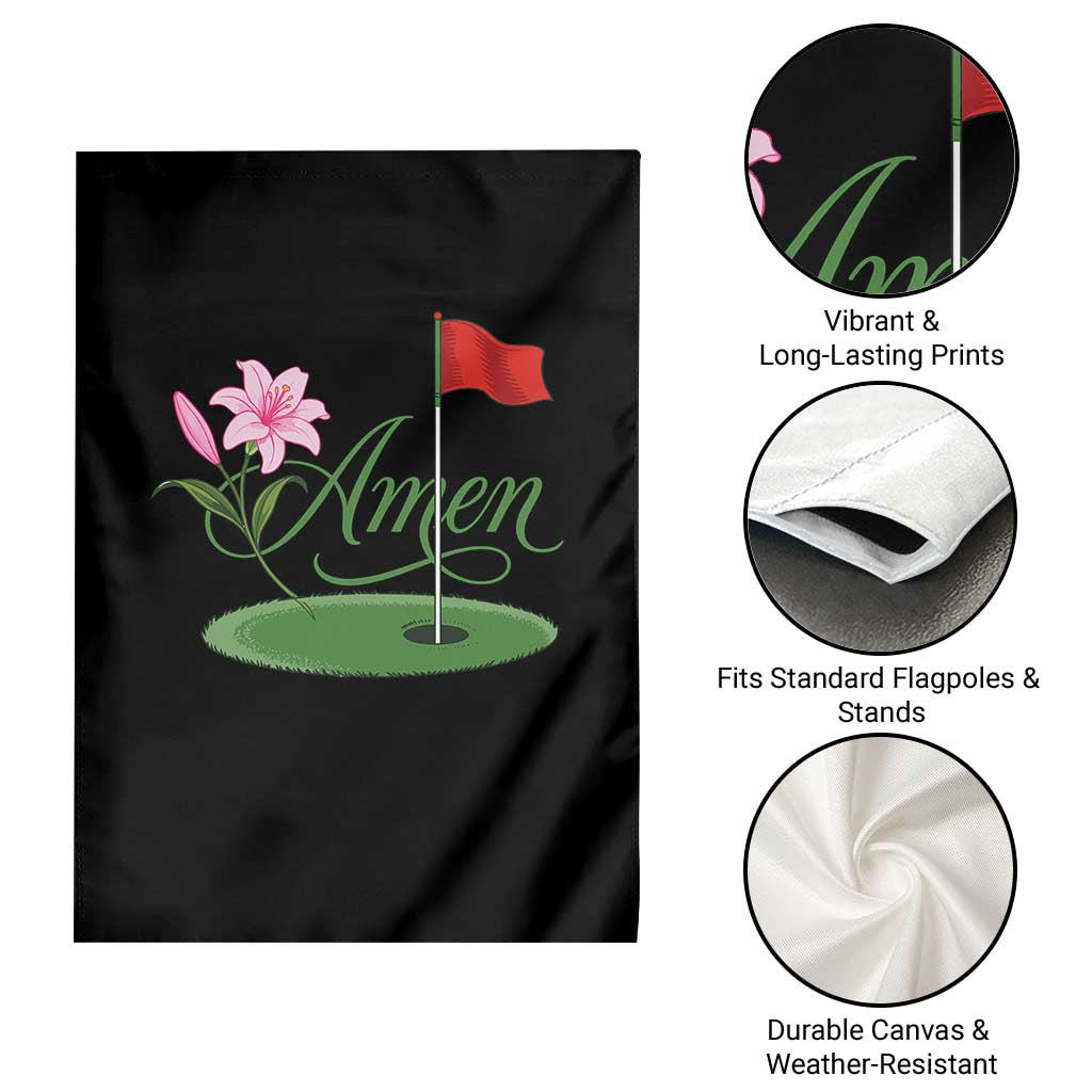 Amen Funny Golf Garden Flag Azalea Floral Augusta Georgia for Golfers