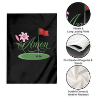 Amen Funny Golf Garden Flag Azalea Floral Augusta Georgia for Golfers
