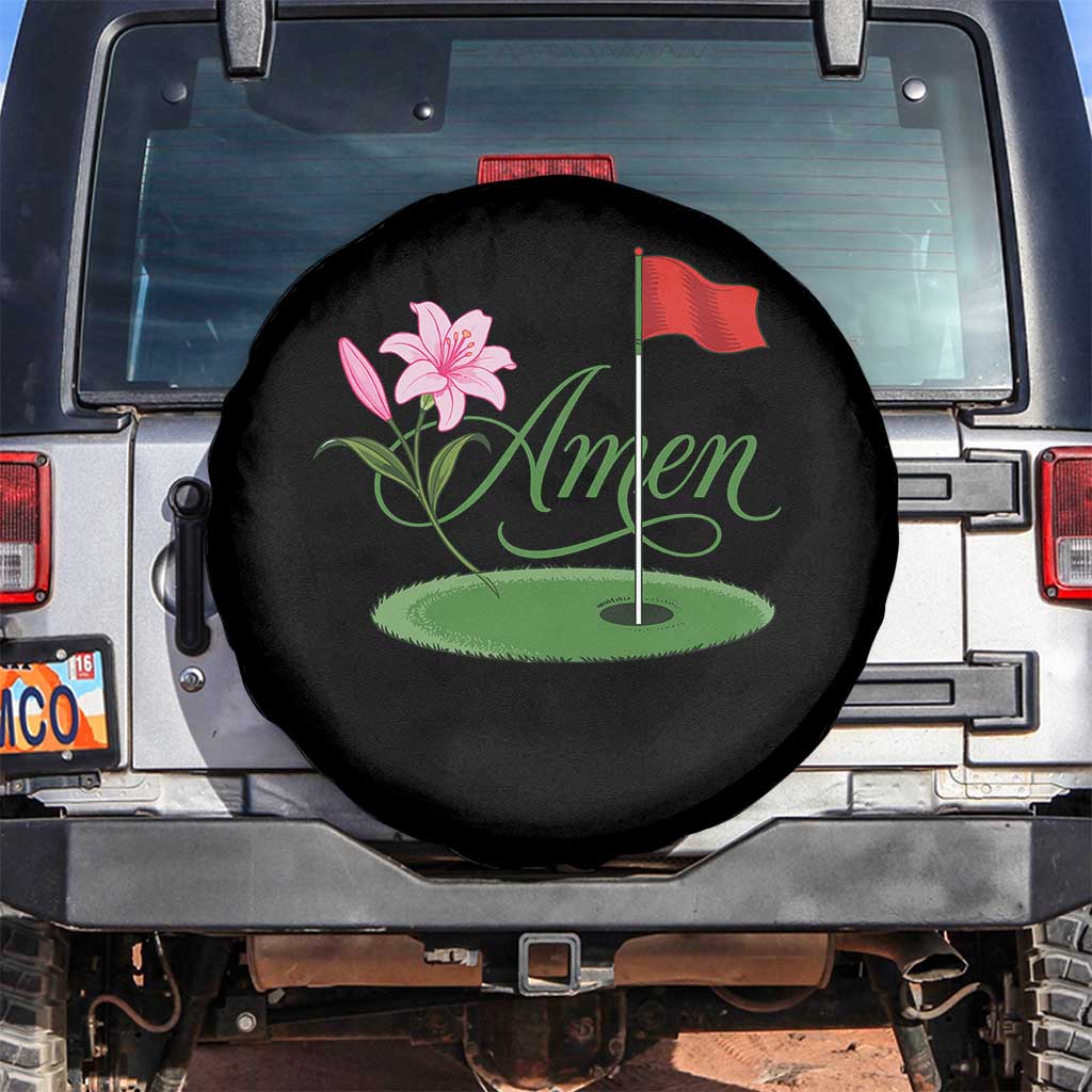 Amen Funny Golf Spare Tire Cover Azalea Floral Augusta Georgia for Golfers