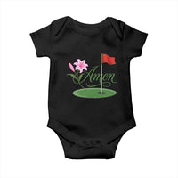 Amen Funny Golf Baby Onesie Azalea Floral Augusta Georgia for Golfers