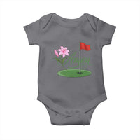 Amen Funny Golf Baby Onesie Azalea Floral Augusta Georgia for Golfers