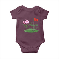Amen Funny Golf Baby Onesie Azalea Floral Augusta Georgia for Golfers