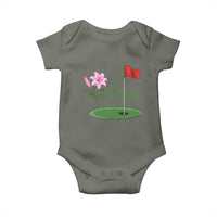 Amen Funny Golf Baby Onesie Azalea Floral Augusta Georgia for Golfers