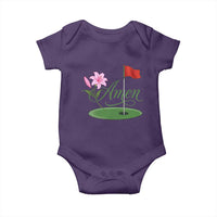 Amen Funny Golf Baby Onesie Azalea Floral Augusta Georgia for Golfers