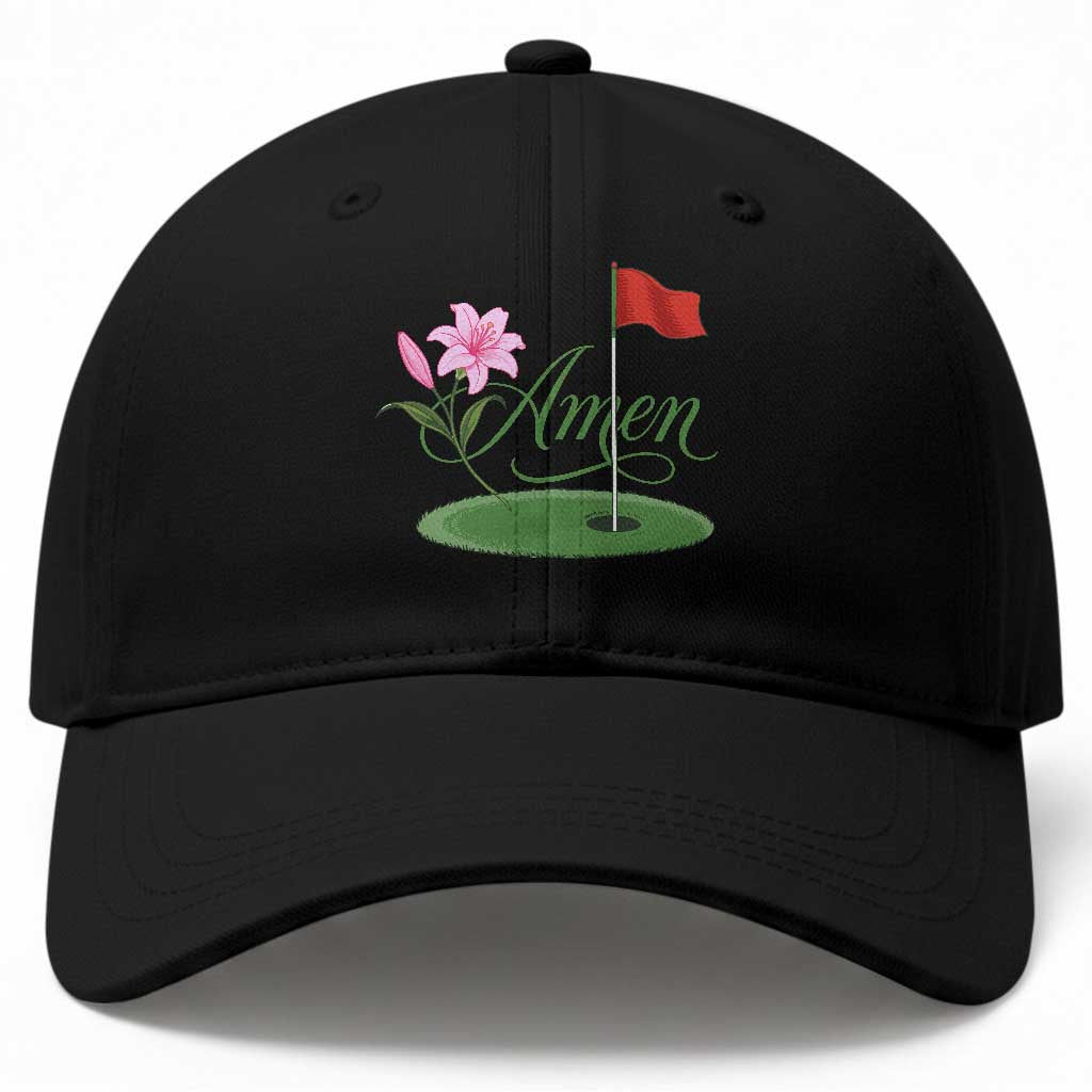 Amen Funny Golf Baseball Cap Azalea Floral Augusta Georgia for Golfers