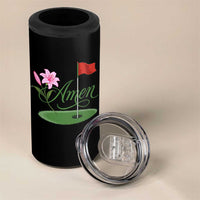 Amen Funny Golf 4 in 1 Can Cooler Tumbler Azalea Floral Augusta Georgia for Golfers