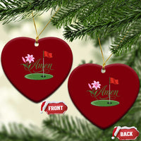 Amen Funny Golf Ceramic Ornament Azalea Floral Augusta Georgia for Golfers